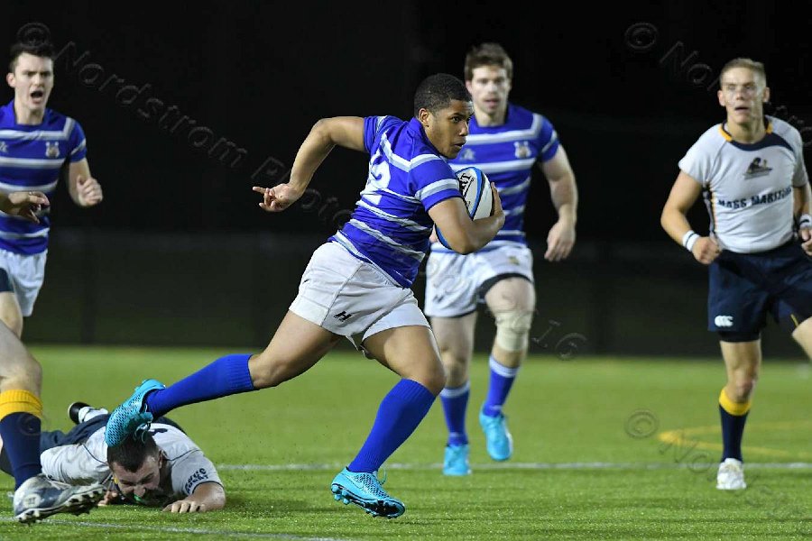 Wheaton Men\'s Rugby vs Mass Maritime.  Photo by Keith Nordstrom
